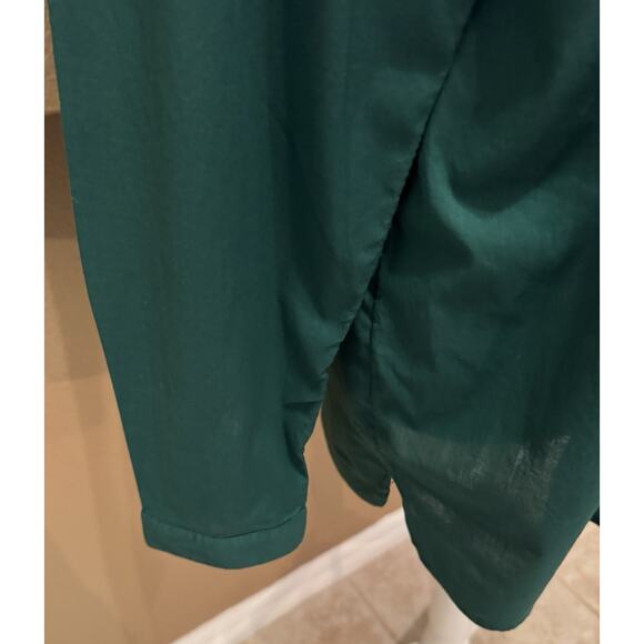 J Jill Tunic Shirt Women’s Green Embroidered Boho Peasant Long Sleeve Size M - Picture 3 of 8